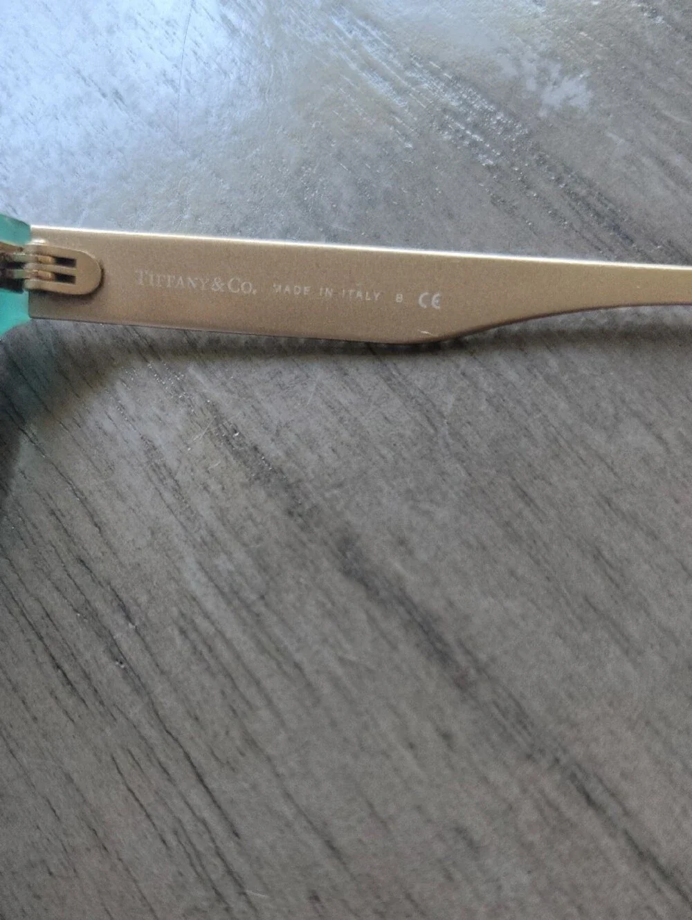 Tiffany & Co. Tortoiseshell Cat-Eye Glasses with Mint Temple Tips
